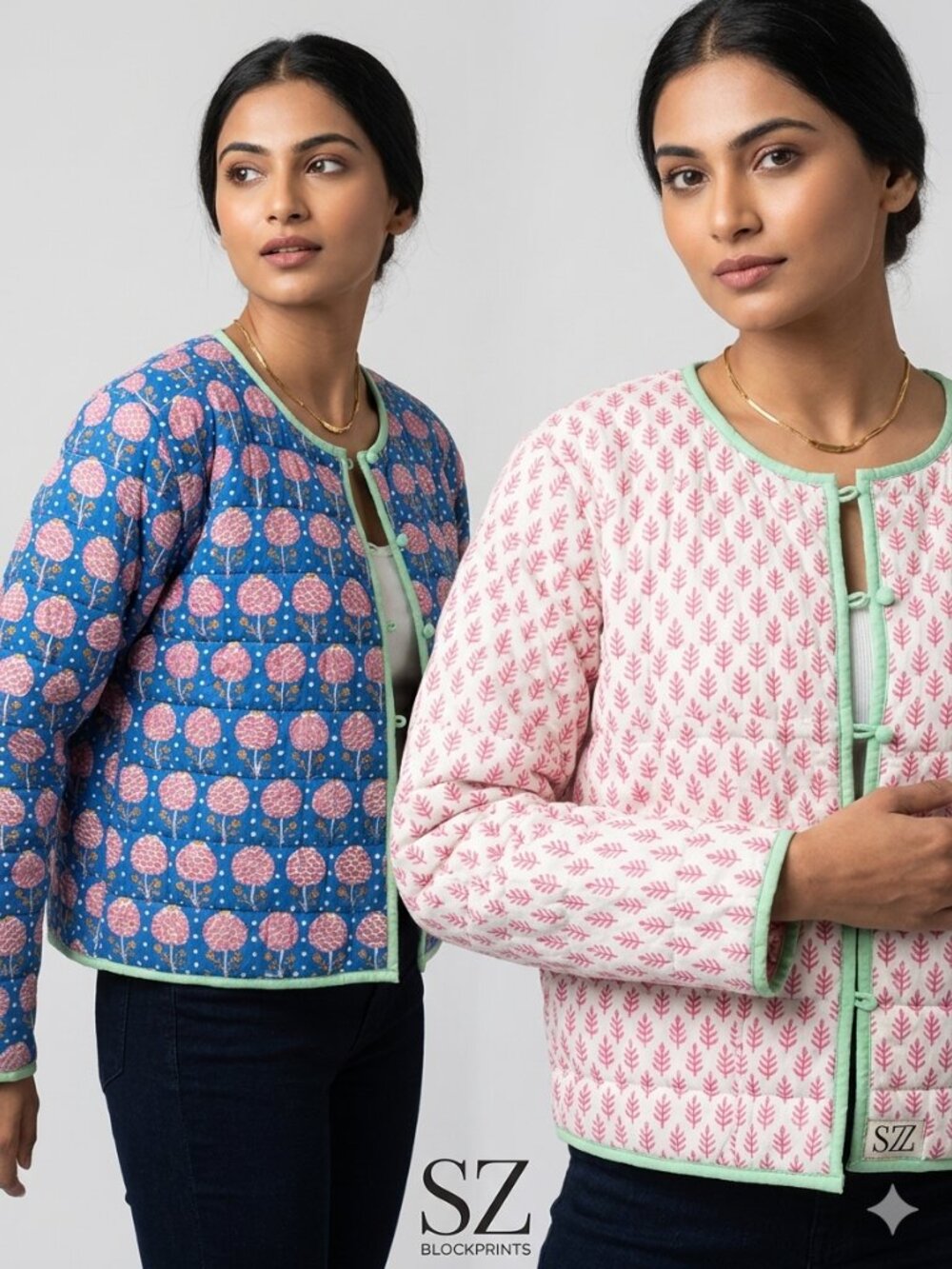 SZ Blockprints Reversible Quilted Jacket S458